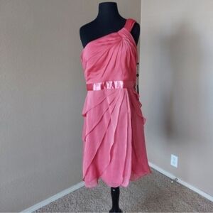 Arianna Papell Chiffon One Shoulder Cocktail Party Dress SZ14